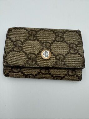 Gucci Monogram Coated Canvas Key Holder